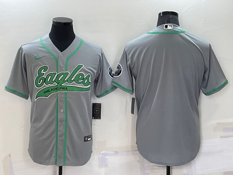 Men Philadelphia Eagles Blank Grey 2022 Nike Co branded NFL Jersey->atlanta braves->MLB Jersey